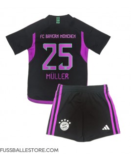 Günstige Bayern Munich Thomas Muller #25 Auswärts Trikotsatzt Kinder 2023-24 Kurzarm (+ Kurze Hosen)